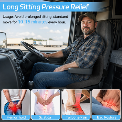Kushio Comfort Seat Cushion — Sciatica & Tailbone Pain Relief